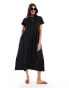 Фото #2 товара Nobody's Child Maine jersey midi dress in black