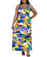 Фото #2 товара Plus Size Sleeveless V Neck Maxi Dress Pockets