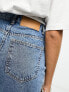 ASOS DESIGN Tall high rise relaxed mom jeans in mid blue