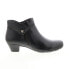 Фото #1 товара Gabor 35-634-27 Womens Black Leather Slip On Ankle & Booties Boots