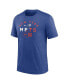 Фото #3 товара Men's Heather Royal New York Mets Rewind Review Slash Tri-Blend T-shirt