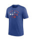 Men's Heather Royal New York Mets Rewind Review Slash Tri-Blend T-shirt