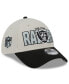 Фото #2 товара Men's Stone, Black Las Vegas Raiders 2023 NFL Draft 39THIRTY Flex Hat
