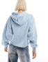 Фото #4 товара Calvin Klein Jeans washed woven label hoodie in blue