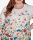 Фото #3 товара Plus Size Sedona Sky Dragonfly Top With Necklace