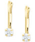 ფოტო #2 პროდუქტის Child's Cubic Zirconia Hoop Earrings in 14k Gold