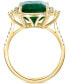 Фото #4 товара EFFY® Emerald (5-1/2 ct. t.w.) & Diamond (1/2 ct. t.w.) Statement Ring in 14k Gold or 14k White Gold