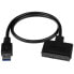 StarTech.com USB 3.1 to 2.5" SATA Hard Drive Adapter - USB 3.1 Gen 2 10Gbps with UASP External HDD/SSD Storage Converter - USB 3.1 A - SATA 7+15 pin - 0.5 m - Black