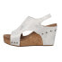 Фото #3 товара Corkys Tiffanee Studded Metallic Wedge Womens White Casual Sandals 41-0266-WHME