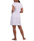 ფოტო #2 პროდუქტის Women's Printed Lace-Trim Nightgown