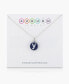 ფოტო #14 პროდუქტის Mini Initial Pendant Necklace in Sterling Silver and Navy Enamel, 16" + 2" Extender