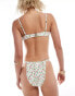 Фото #3 товара Reclaimed Vintage adjustable bikini bottom in white ditsy floral