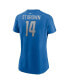 ფოტო #3 პროდუქტის Women's Amon-Ra St. Brown Blue Detroit Lions Player Name and Number T-shirt
