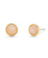 ფოტო #1 პროდუქტის 14K Gold Plated Nola Rose Quartz Gemstone Earrings