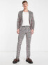 Фото #7 товара Twisted Tailor ribery skinny suit jacket in pink houndstooth check