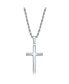 Фото #1 товара Stainless Steel Polished Cross Necklace