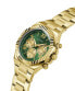 Фото #3 товара Часы Guess мужские многофункциональные EQUITY золотые, зеленые 44 мм GW0703G2