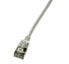 LogiLink Slim U/FTP - 0.5 m - Cat6a - U/FTP (STP) - RJ-45 - RJ-45