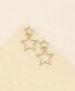 ფოტო #2 პროდუქტის Double Star Crystal Gold Plated Statement Earrings