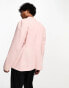 ASOS DESIGN skinny linen mix suit jacket in pink