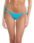 Фото #1 товара Trina Turk Ripple Rib Tie Side Bikini Bottom Women's Blue 2