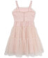 ფოტო #5 პროდუქტის Big Girls Sleeveless Pleated Metallic-Dot Social Dress