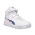Фото #3 товара Puma Carina 2.0 Mid Colorblock Ac Slip On Toddler Girls White Sneakers Casual S
