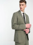 Фото #1 товара New Look single breasted slim suit jacket in dark khaki