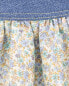 Baby Floral Print Denim Jumper Dress 3M