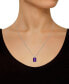Фото #2 товара Macy's amethyst (3-1/7 ct. t.w.) Pendant Necklace in 14K White Gold