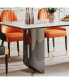 12mm Sintered Stone Glass Top Dining Table with Stainless Steel Base