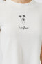 Kadın Ekru Baskili T-Shirt 0YAL18202IK