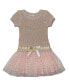 ფოტო #1 პროდუქტის Baby Girls Iridescent Sweater and Tulle Skirt Dress