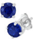 Birthstone Stud Earrings in 14k Gold or 14k White Gold