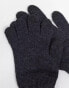 ASOS DESIGN touch screen gloves in polyester in charcoal grey