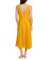 Vince Paneled Linen-Blend Midi Dress Women's