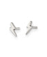 Stainless Steel Polished Lightning Bolt Earrings