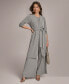 Donna Karan Women's Tie Waist Long Cardigan Heather Iron, XS - фото #3