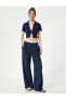 Фото #3 товара Поло изCrop Koton Slim Fit Blue