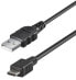 Фото #1 товара Wentronic Micro-USB Charging and Sync Cable - 1 m - 1 m - USB A - USB B - USB 2.0 - 480 Mbit/s - Black