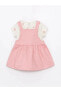 Фото #4 товара Костюм для малышей LC WAIKIKI Цветочное платье и комбинезон с коротким рукавом 2-пакетный.
