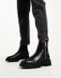 Фото #2 товара Pimkie faux leather zip detail flat boots in black