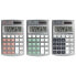 MILAN Display Box 6 Calculators 8 Digit Pocket Silver