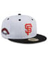 ფოტო #1 პროდუქტის Men's White San Francisco Giants Throwback Mesh 59Fifty Fitted Hat