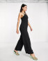 Фото #4 товара ASOS DESIGN high neck jumpsuit with cut out back in black