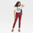 Women's High-Rise Corduroy Skinny Jeans - Universal Thread Red 10