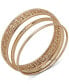 ფოტო #1 პროდუქტის Gold-Tone 3-Pc. Set Crystal Embellished Bangle Bracelets