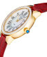 Women's Astor II Swiss Quartz Red Leather Watch 36mm