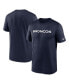 Фото #2 товара Men's Navy Denver Broncos Legend Wordmark Performance T-shirt