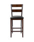 Фото #5 товара 2-Pieces Bar Stools Counter Height Chairs w/ PU Leather Seat